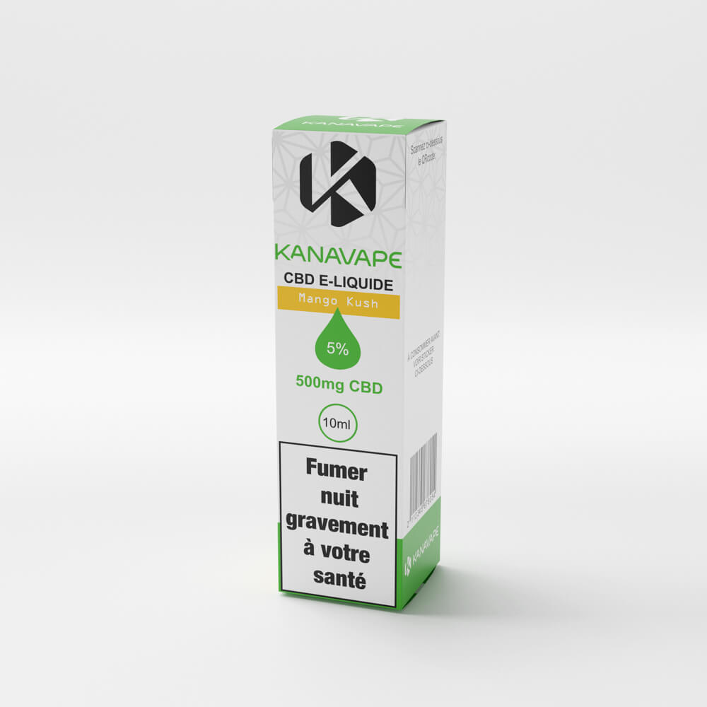 CBD 10ml e-liquid Bottle – Mango Kush (5%)