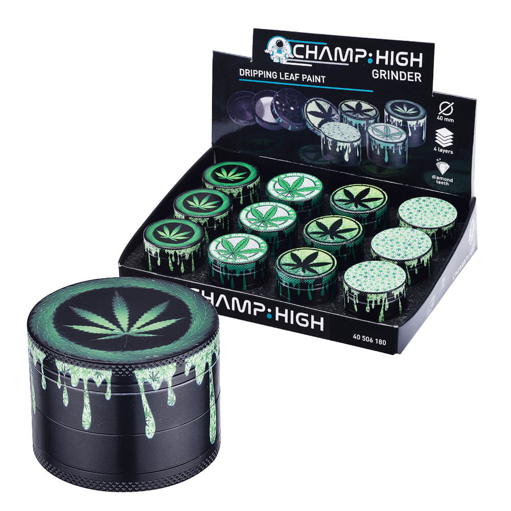 Champ High Dripping Leaf Paint Small Metal Grinder 4 Parts – 40mm