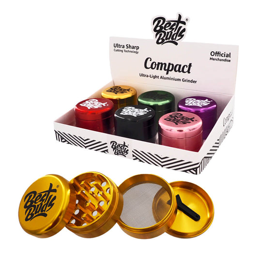Best Buds Compact Ultra-Light Aluminium Grinder 4 Parts - 50mm
