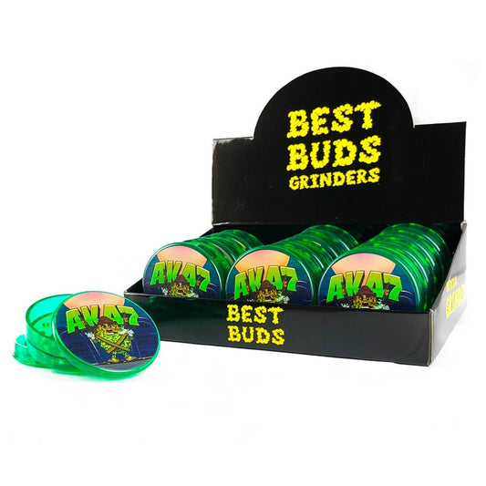 Best Buds Plastic Grinder AK47 3 Parts - 50mm