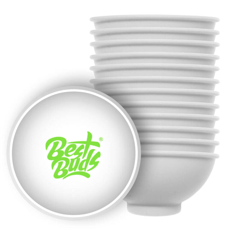Best Buds Silicone Mixing Bowl 7cm White with Green Logo