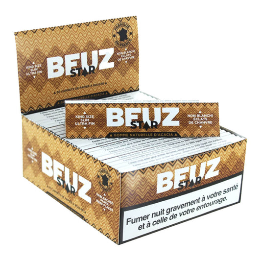 Beuz Slim Star Unbleached King Size Rolling Papers