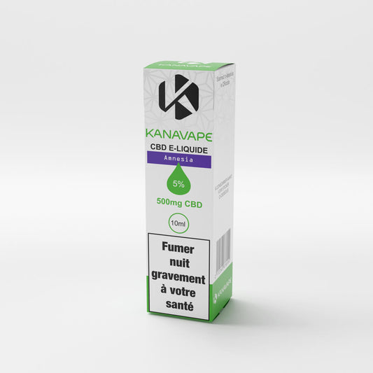 CBD 10ml e-liquid Bottle – Amnesia (5%)