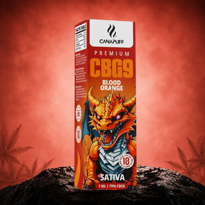 Canapuff CBG9 Vape Blood Orange 79%, 1ml