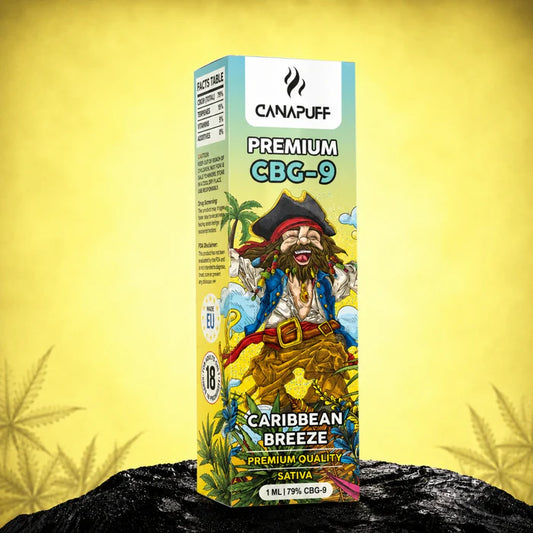 Canapuff CBG9 Vape Caribbean Breeze 79%, 1ml