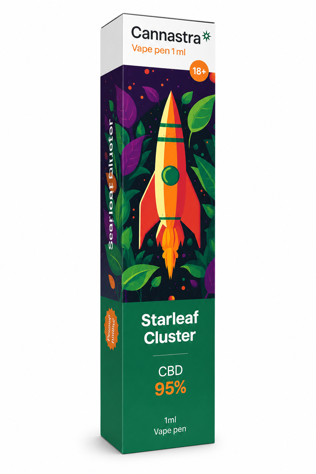 Cannastra CBD Disposable Vape Pen Starleaf Cluster, CBD 95 %, 1 ml