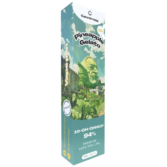 Canntropy 10-OH-HHCP Vape Pen Pineapple Gelato, 10-OH-HHCP 94% quality, 1 ml