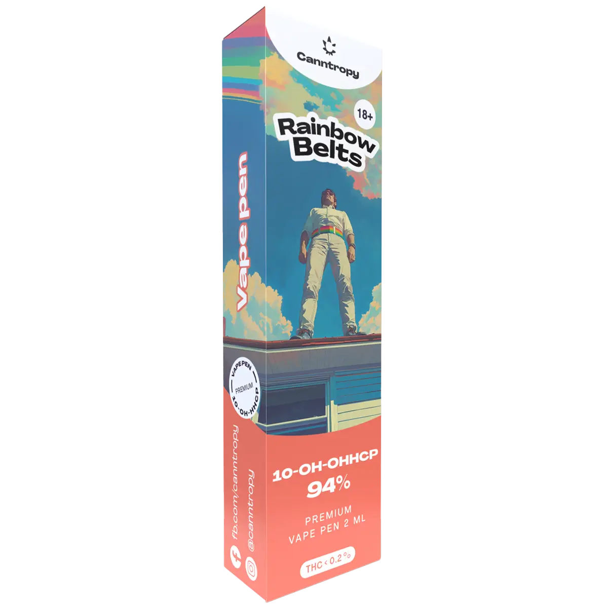 Canntropy 10-OH-HHCP Vape Pen Rainbow Belts, 10-OH-HHCP 94% Quality, 2 ml