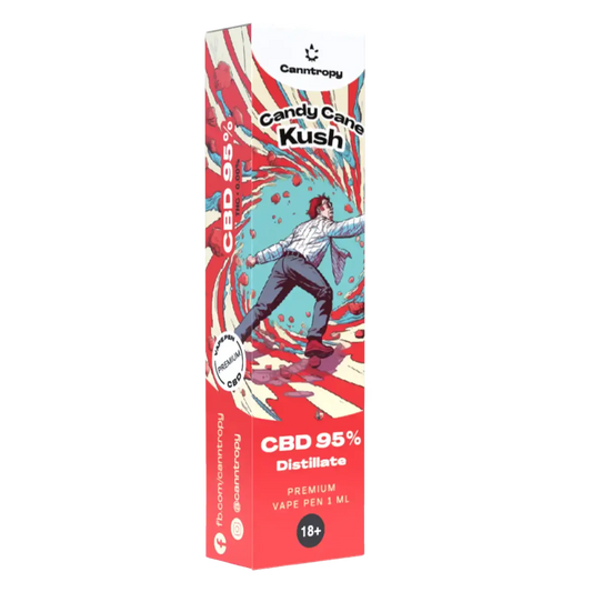 Canntropy CBD Disposable Vape Pen Candy Cane Kush, CBD 95 %, 1 ml