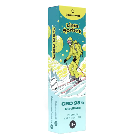 Canntropy CBD Disposable Vape Pen Lime Sorbet, CBD 95 %, 1 ml