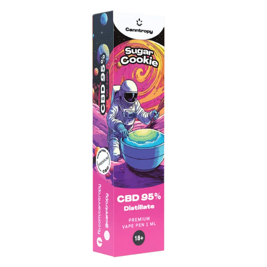 Canntropy CBD Disposable Vape Pen Sugar Cookie, CBD 95 %, 1 ml