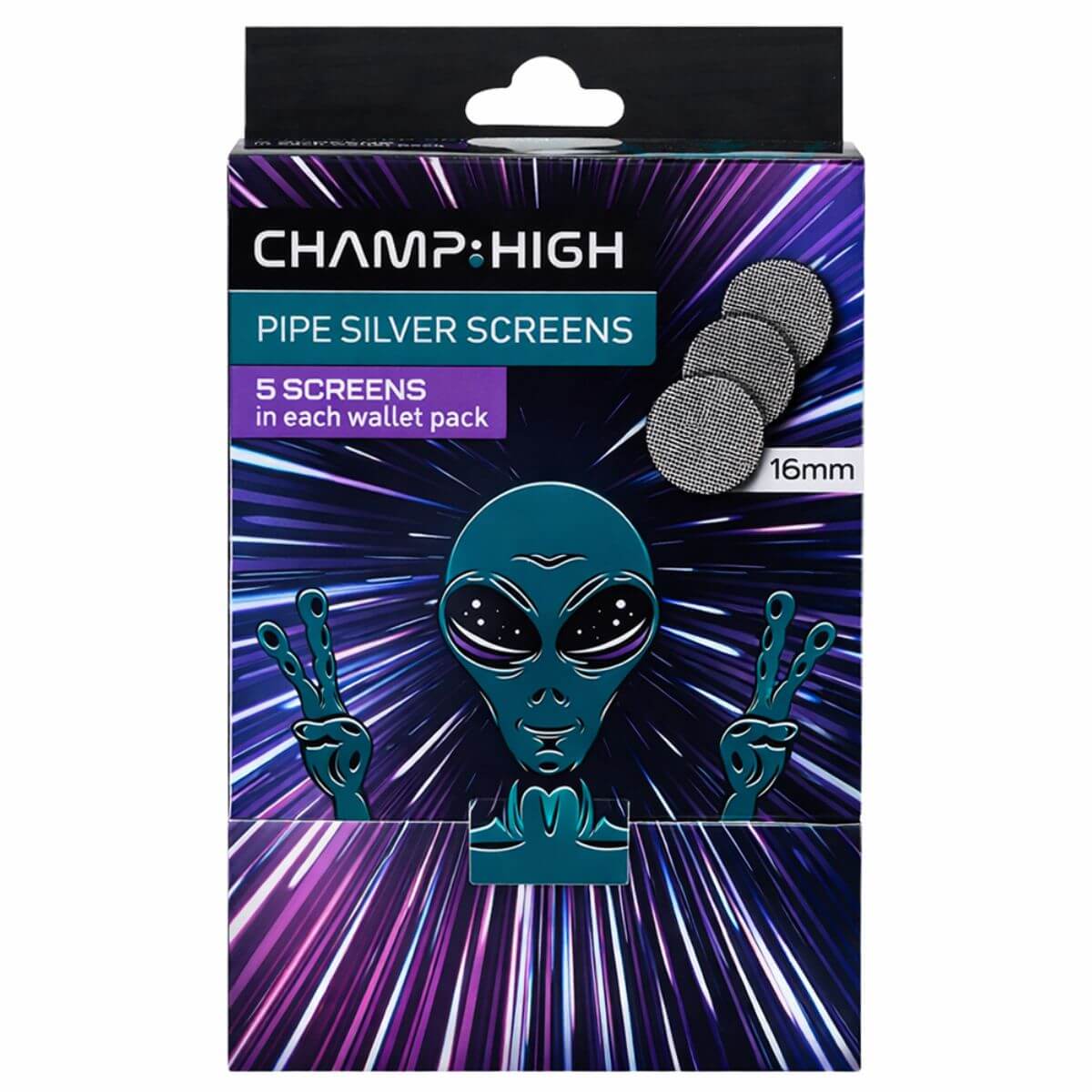 Champ High Pipe Silver Screens – 16 mm