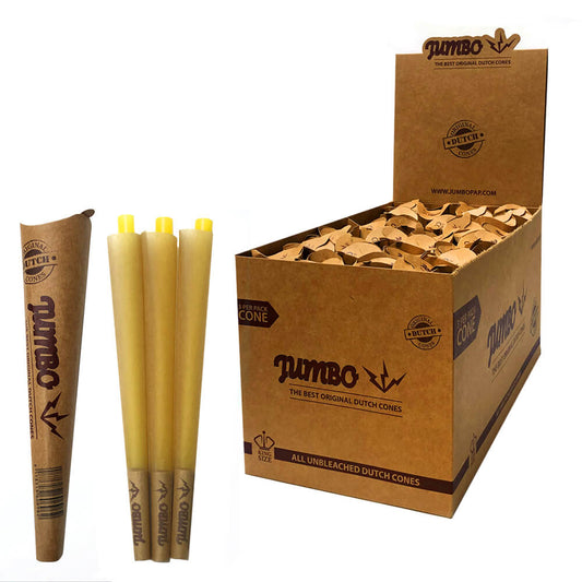 Jumbo King Size Cones Unbleached – Pack 3 Cones