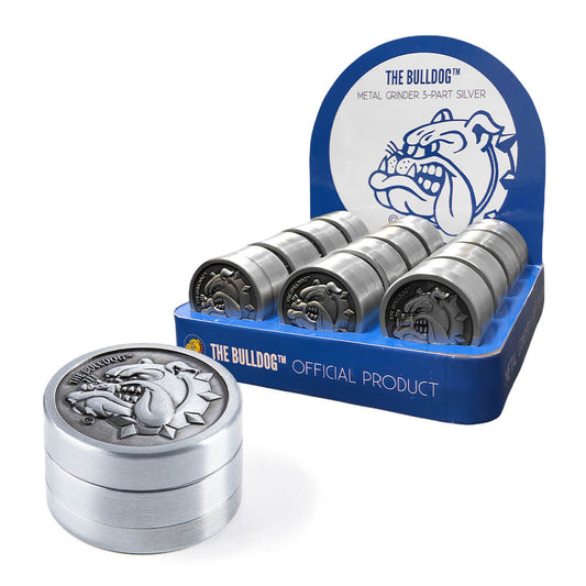 The Bulldog Original Silver Metal Grinder 3 parts – 40mm